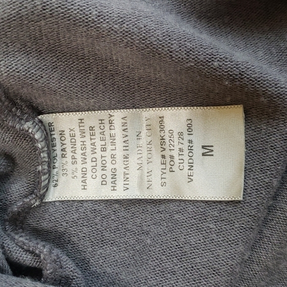 Havana vintage open back white and gray top M - Picture 4 of 5